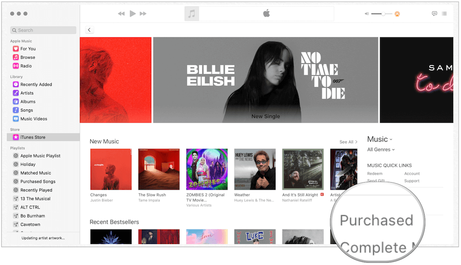 iTunes acquistato su Mac