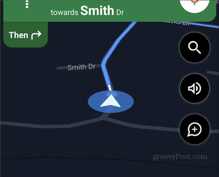 Navigare con il simbolo dell'auto di Google Maps