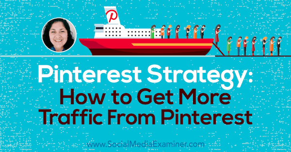 Strategia Pinterest: come ottenere più traffico da Pinterest con approfondimenti di Jennifer Priest sul podcast del social media marketing.