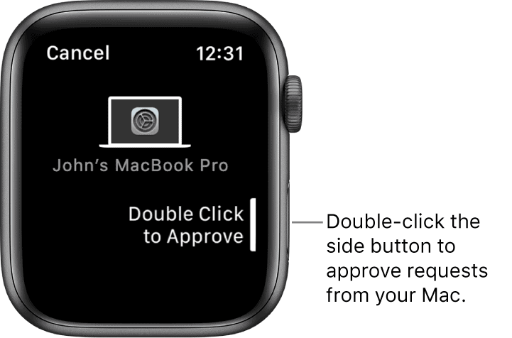 Apple Watch approva la richiesta su Mac