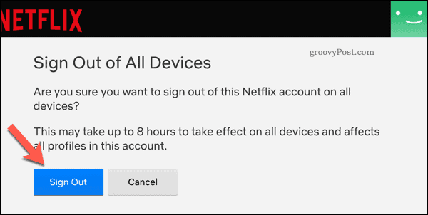 Esci da tutti i dispositivi su Netflix