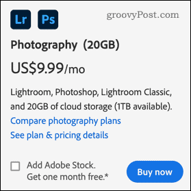 Prezzi di Photoshop
