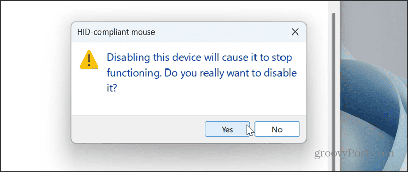 Disattiva il touchpad su Windows 11