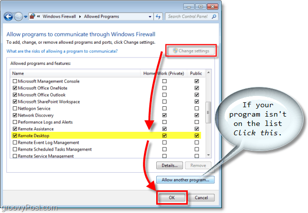 Consenti un programma tramite il firewall di Windows 7 [How-To]