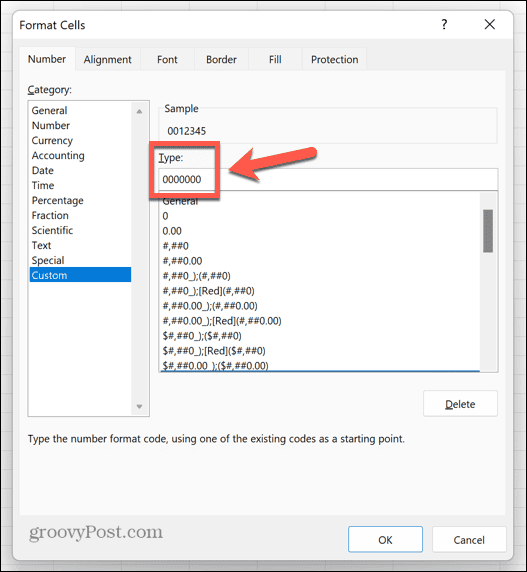 excel formato personalizzato