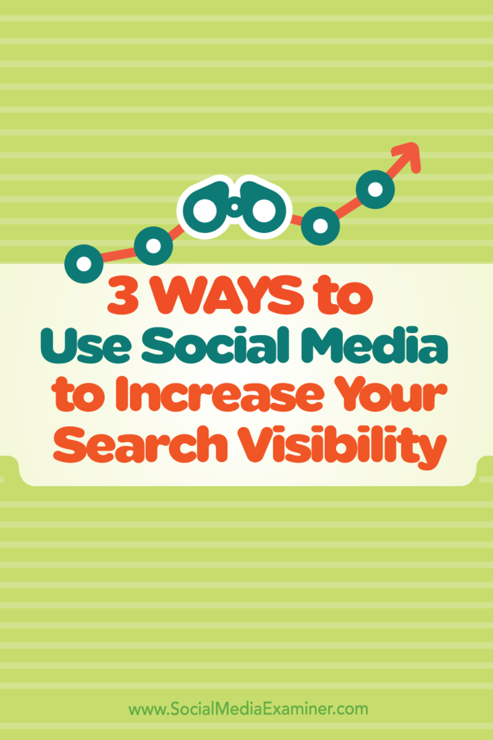 3 modi per utilizzare i social media per aumentare la visibilità della ricerca: Social Media Examiner