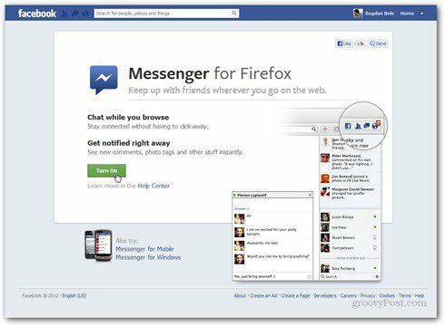 Facebook Messenger per Firefox