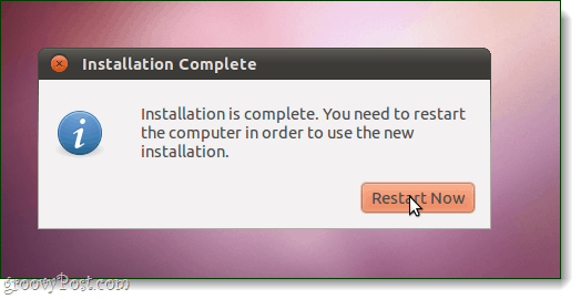 installazione di Ubuntu completata