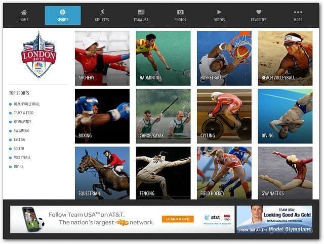 IPad NBC Olympics App