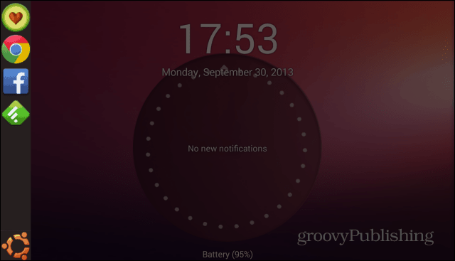 Barra laterale di Ubuntu Lockscreen