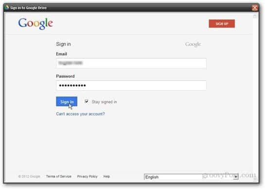 Nome utente di Google Drive