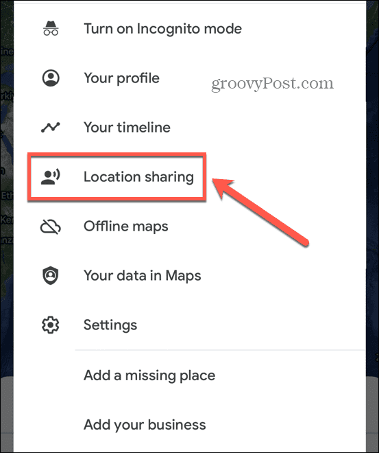 condivisione della posizione di google maps