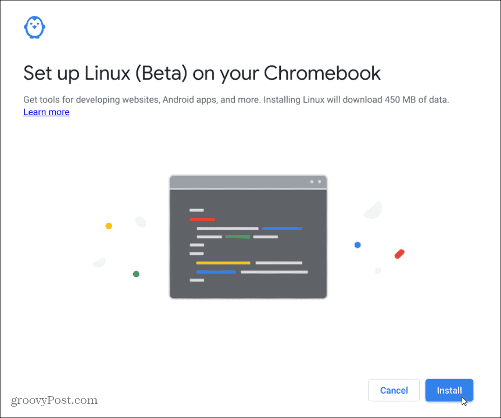 installa il Chromebook Linux