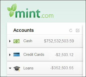 elimina il tuo account mint.com