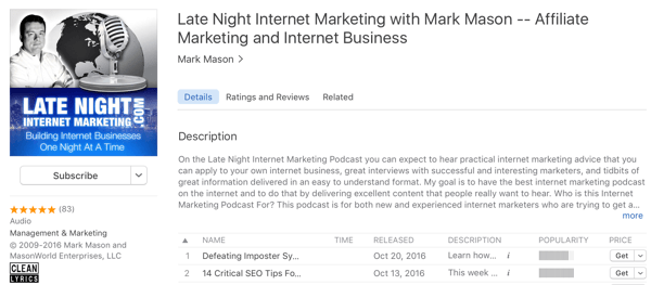 marketing su Internet a tarda notte