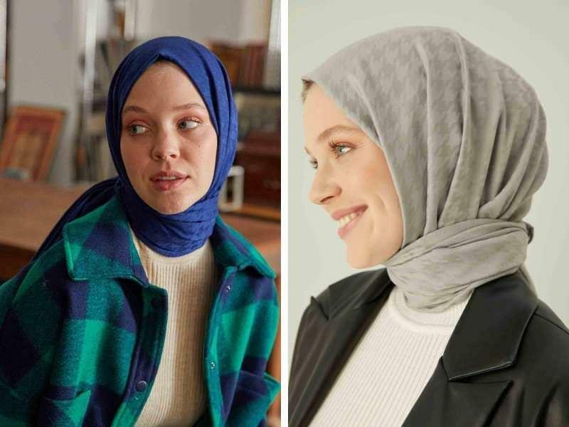 modelli di scialli in cashmere hijab da donna 