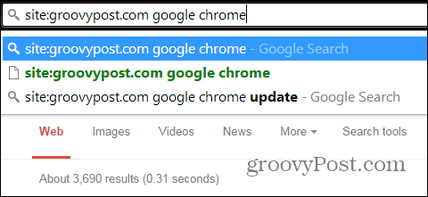 Chrome cerca in un solo sito