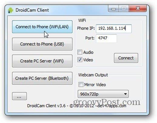wifi client pc droidcam