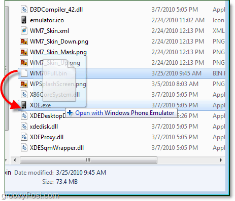 aprire il file WM70Full.bin con XDE.exe