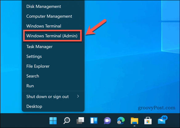 Apertura del Terminale di Windows su Windows 11