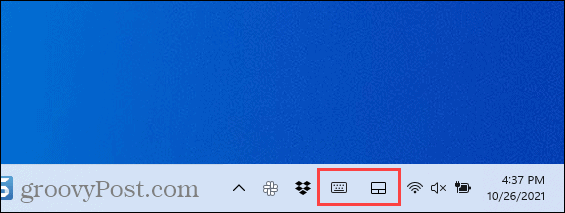 Icone nell'angolo della barra delle applicazioni in Windows 11