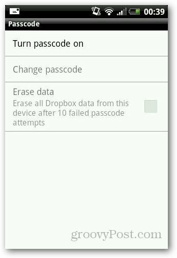 Come proteggere con password Dropbox su Android