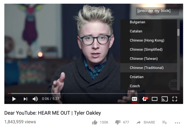 La community di Tyler Oakley ha tradotto uno dei suoi video di YouTube in 68 lingue diverse.