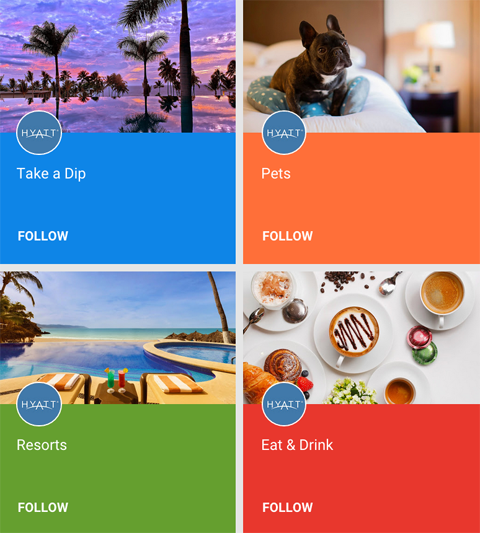 hyatt google + collezioni