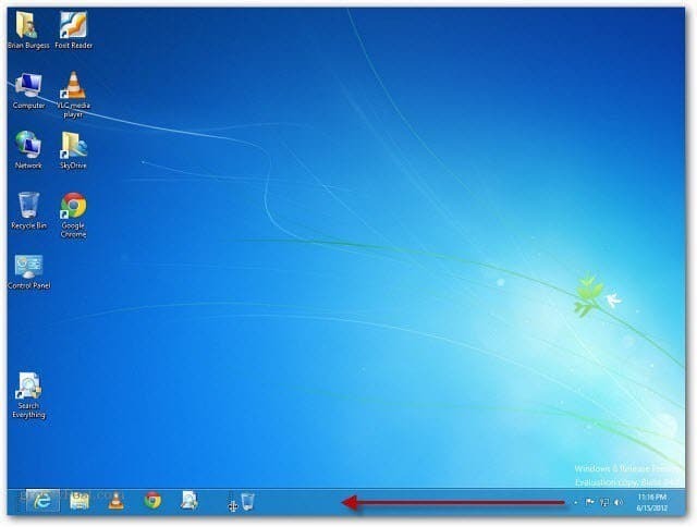Come aggiungere il cestino alla barra delle applicazioni di Windows 8