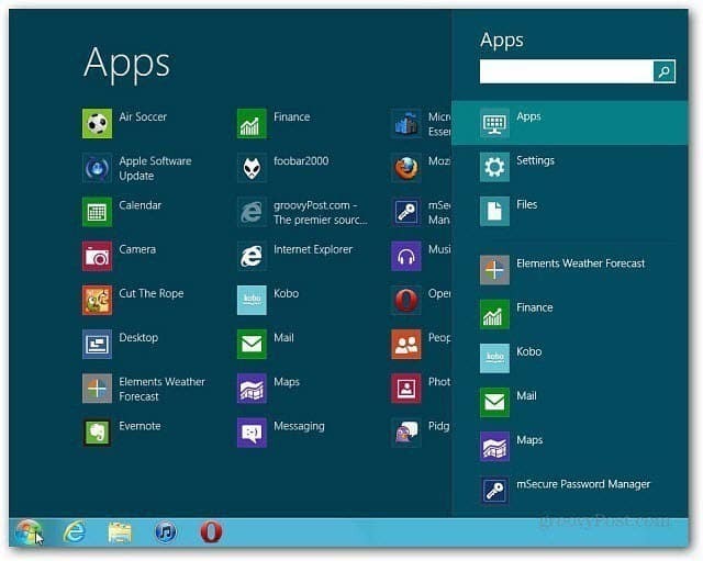 Ottieni il menu Start su Windows 8 con ViStart