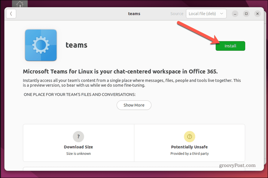 Installa Microsoft Teams su Ubuntu