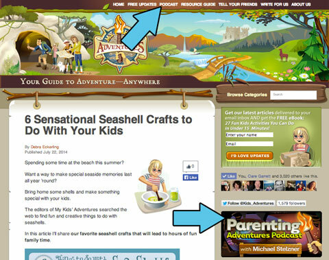 avventure genitoriali collegate alla home page di mykidsadventures.com