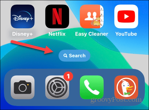 Rimuovi il pulsante di ricerca nella schermata principale di iPhone