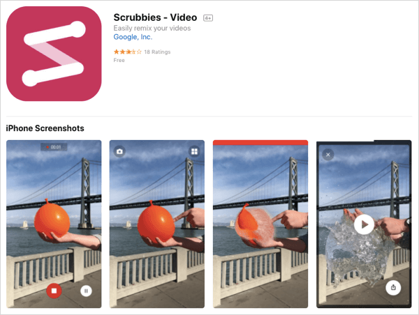 Crea video in loop con l'app Scrubbies.