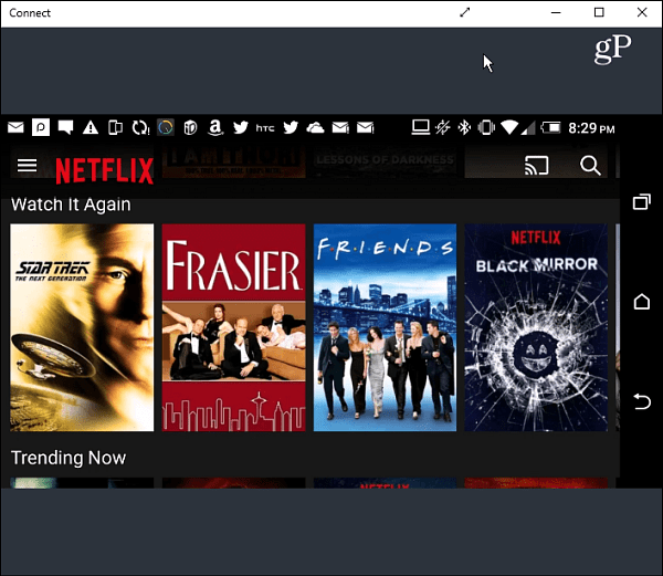 Netflix orizzontale Android Connect