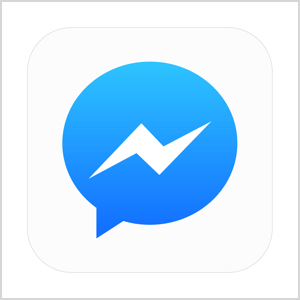 Grafico dell'icona di Facebook Messenger.