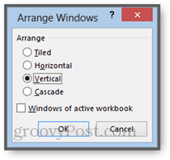 arange windows of active workbook excel 2013