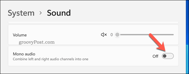 Disabilita l'audio mono su Windows 11