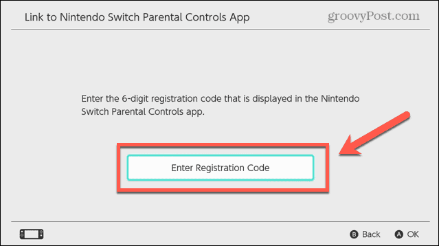switch inserire il codice di registrazione
