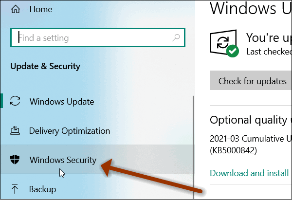 sicurezza di Windows