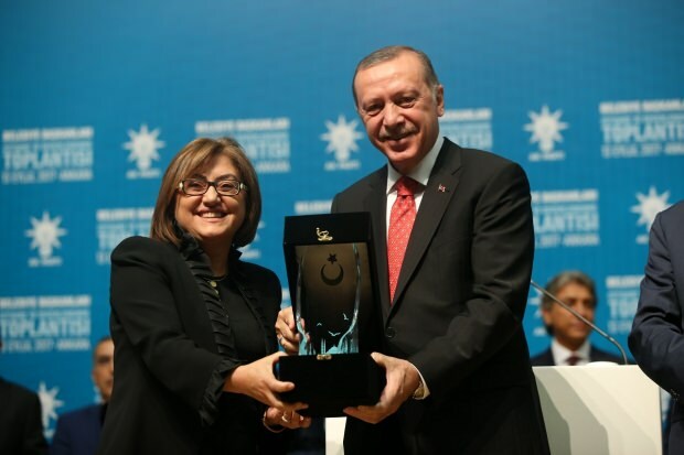 Fatma Şahin e il presidente Recep Tayyip Erdoğan