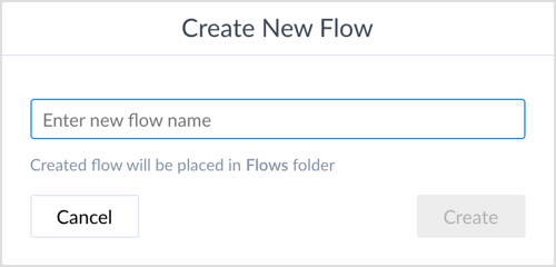 Immettere il nuovo nome del flusso in ManyChat.