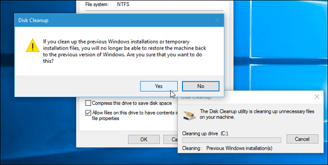 Aggiornamento di Windows 10 di novembre: recupero di 20 GB di spazio su disco