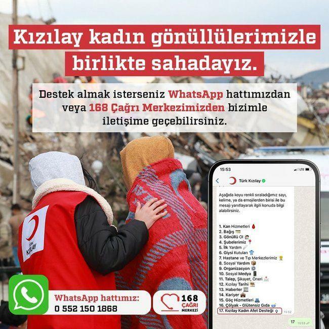 La Mezzaluna Rossa turca ha istituito una linea whatsapp per le vittime del terremoto