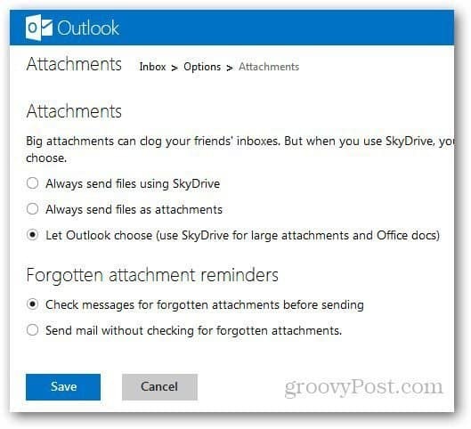 Come gestire gli allegati in Outlook.com