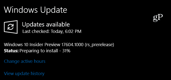 Anteprima di Windows 10 Build 17604