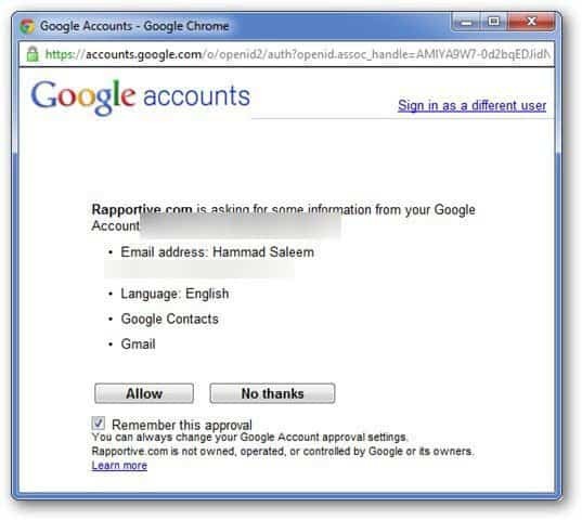 Autorizzazione di Google