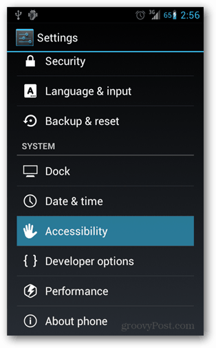 accessibilità Android