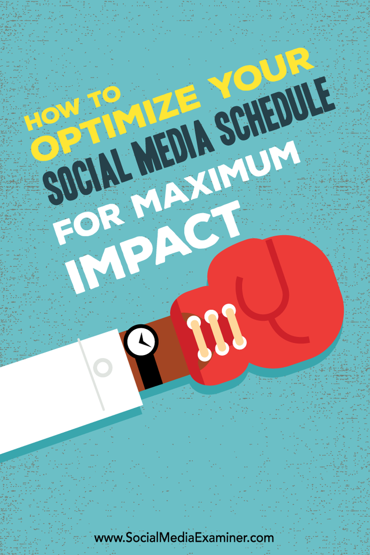 Come ottimizzare il tuo programma sui social media per il massimo impatto: Social Media Examiner