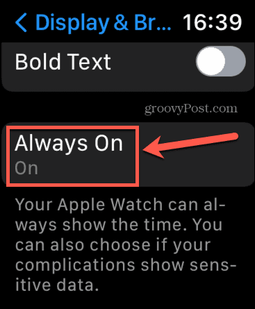 Apple Watch sempre attivo con le impostazioni